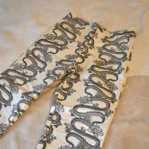 Motel Rocks High Waisted White Snake Flare Pants